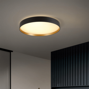 C0365 Modern Black Gold Round LED Ceiling Light