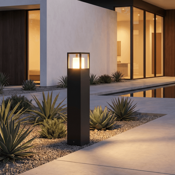 GR0231 Framed Square Outdoor Bollard Light