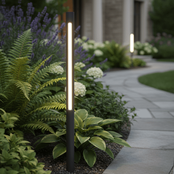 GR0876 Slotted Cylindrical Outdoor Bollard Light