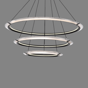 P0866-C Ultra-Slim Triple Ring Pendant Light